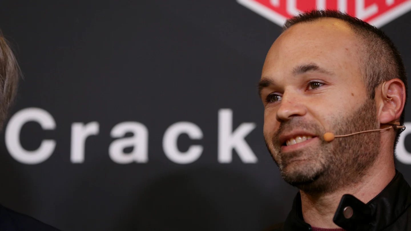 Iniesta, en un acto publicitario en Barcelona Iniesta, en un acto publicitario en Barcelona