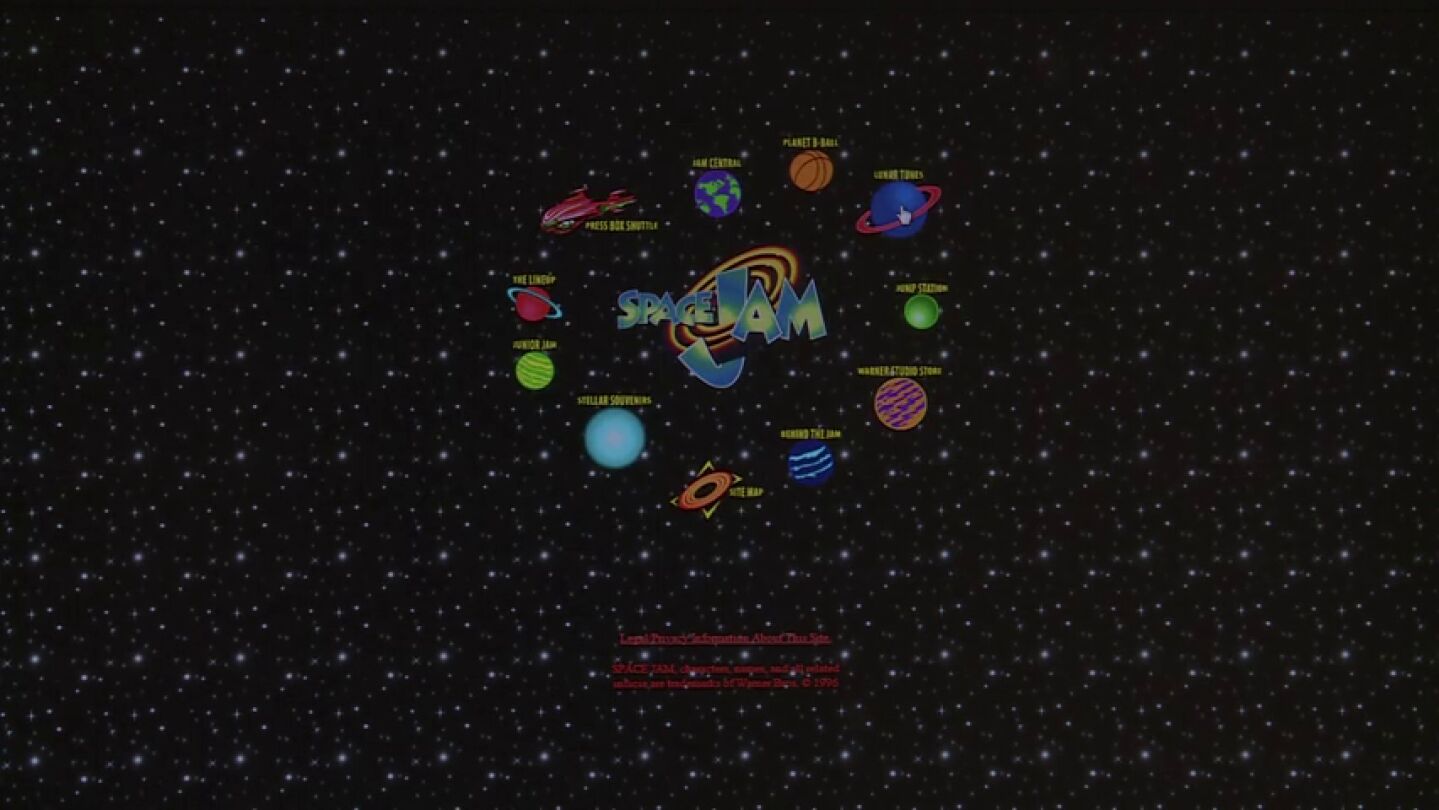 Frame 43.749752 de: Space Jam, Salvar al soldado Ryan, Jurassic Park... las webs intactas de pel&iacute;culas de los 90 de las que nadie se acuerda