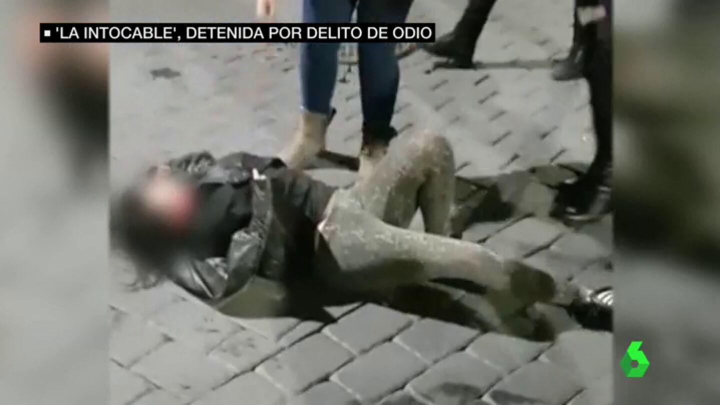 Imagen de 'la intocable' despu&eacute;s de sufrir una agresi&oacute;n en un bar de Murcia