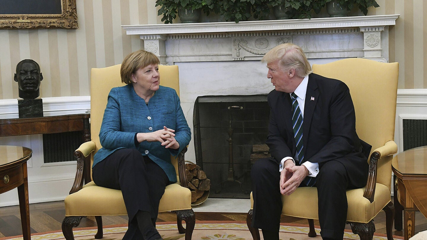 Angela Merkel y Donald Trump