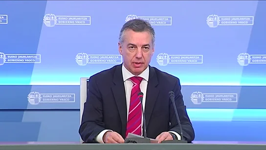 Urkullu pide "altura de miras" al gobierno español y francés y pide "canales de comunicación centrados en el logro de un objetivo" Urkullu pide "altura de miras" al gobierno español y francés y pide "canales de comunicación centrados en el logro de un objetivo"