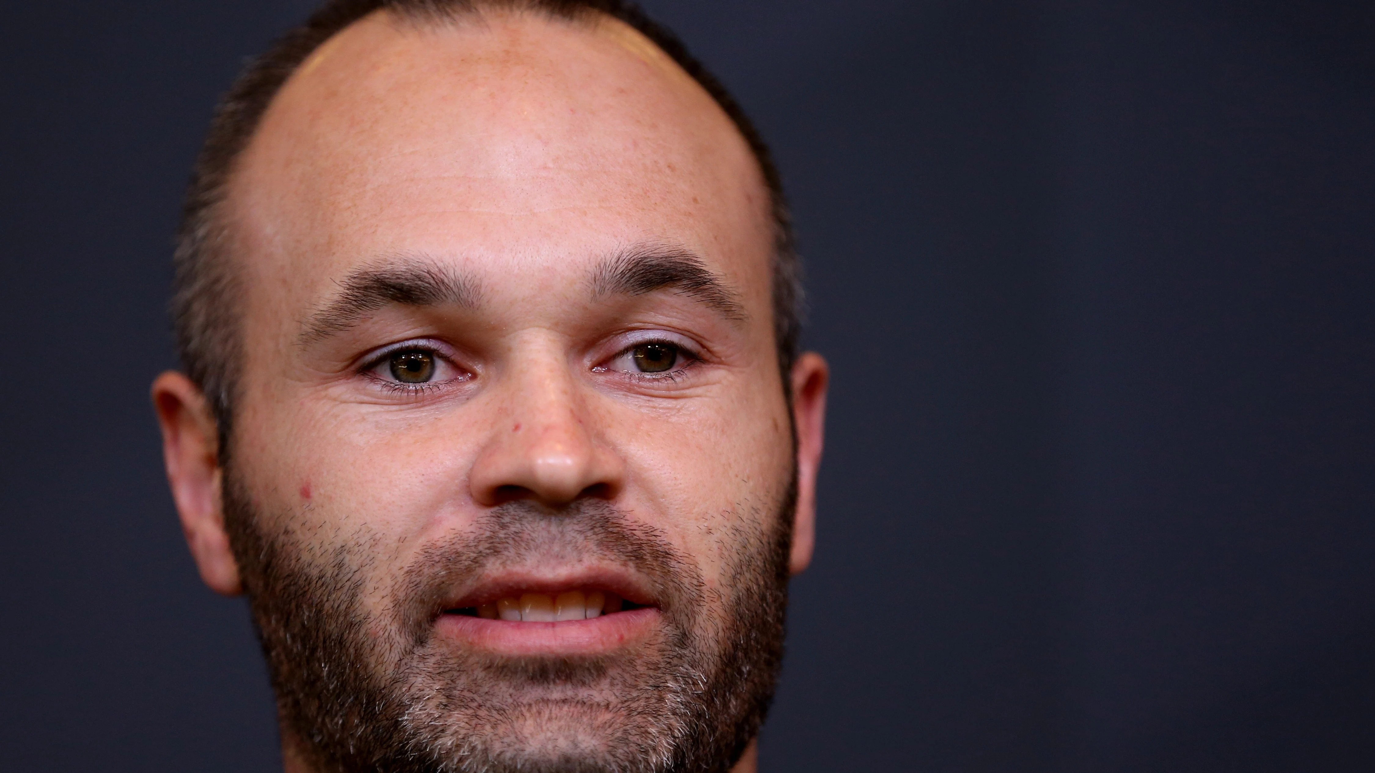 Andrés Iniesta en un acto