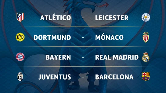 Todos los cruces de cuartos de final de la Champions Todos los cruces de cuartos de final de la Champions