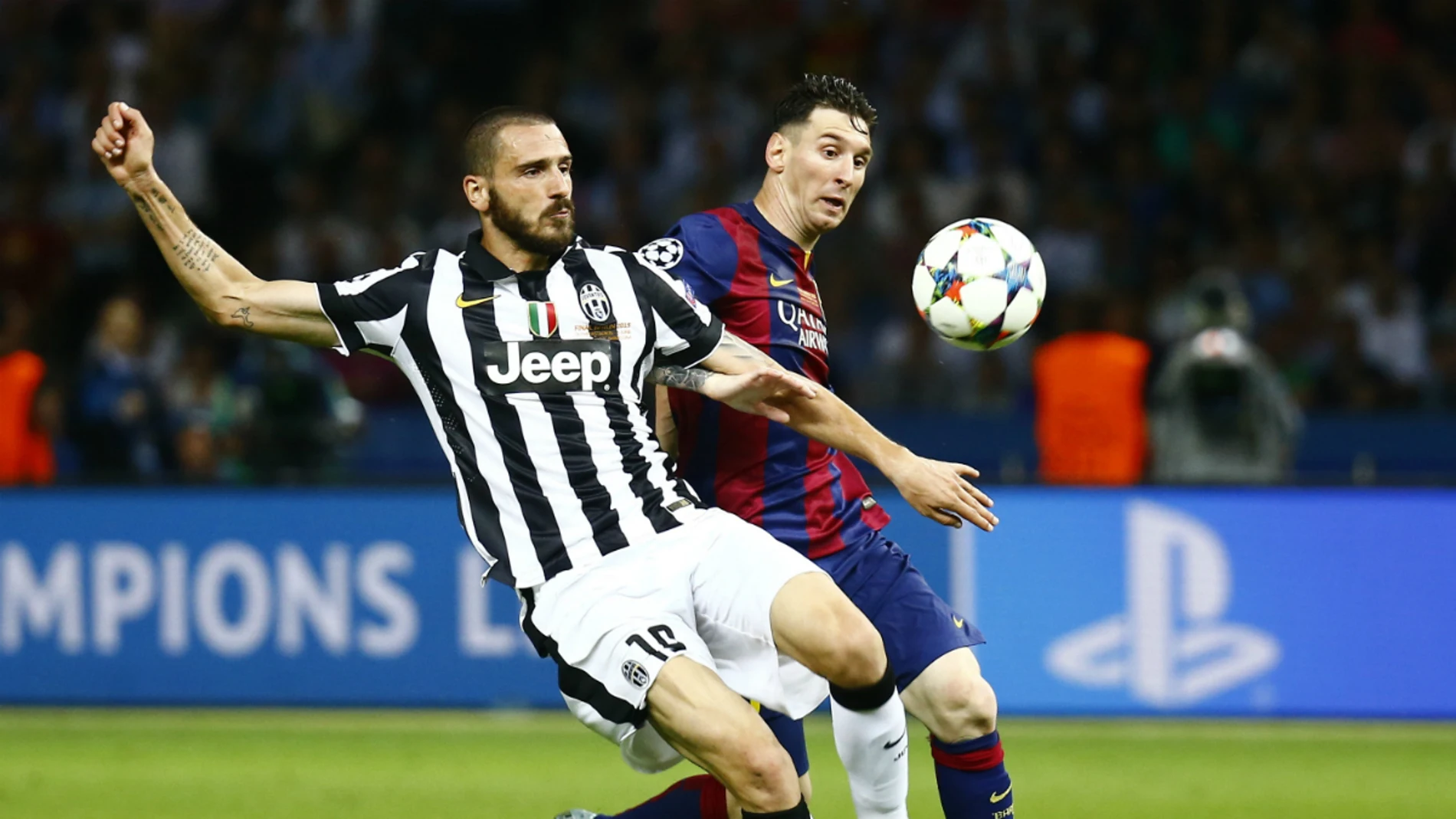 Bonucci pelea con Messi