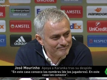 Frame 6.976666 de: Mourinho, sobre la destitución de Karanka: "Conozco el nombre de los jugadores que lo han echado" Frame 6.976666 de: Mourinho, sobre la destitución de Karanka: "Conozco el nombre de los jugadores que lo han echado"