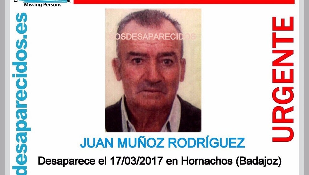 Buscan a un hombre de 78 años desaparecido en Hornachos, Badajoz