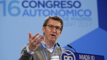 Alberto Núñez Feijoó en el XVI Congreso del PP de Madrid