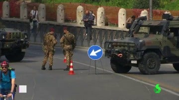 Operativo de seguridad en Roma