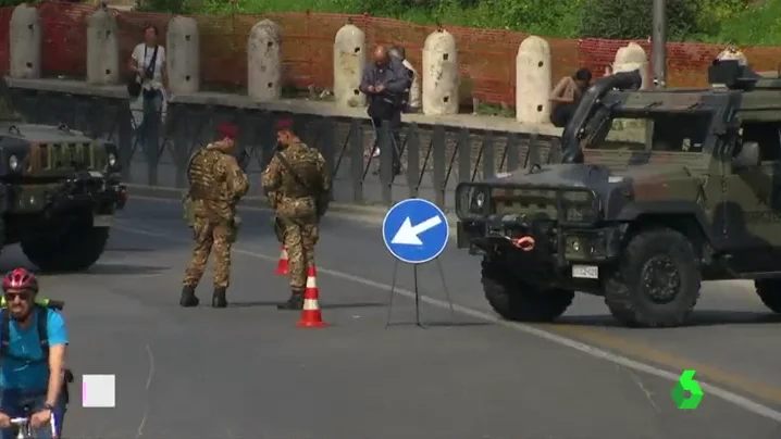 Operativo de seguridad en Roma