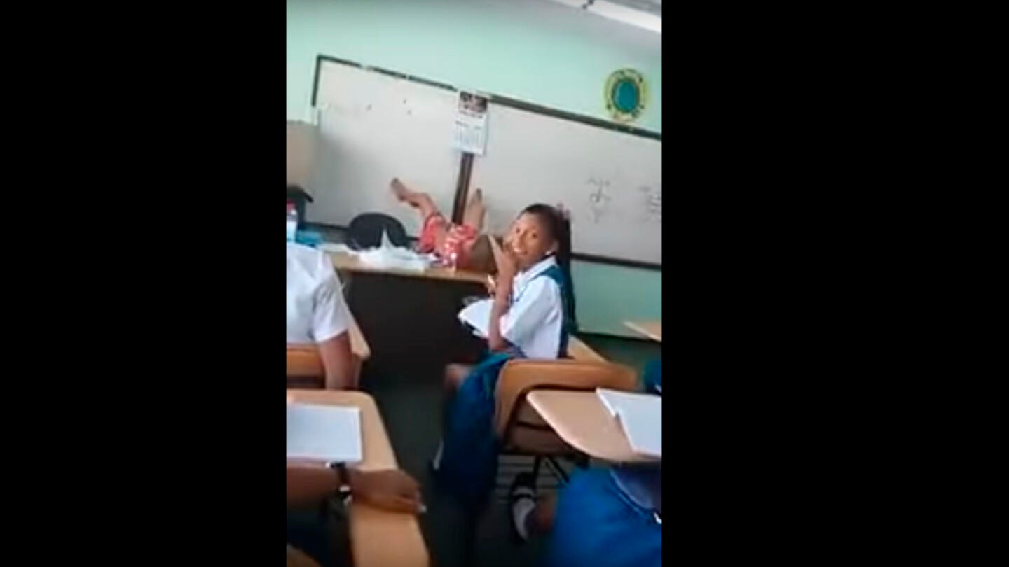 La profesora durante su explicaci&oacute;n sobre el parto