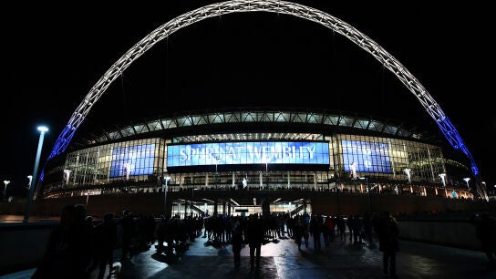 Exteriores del estadio de Wembley antes de un partido