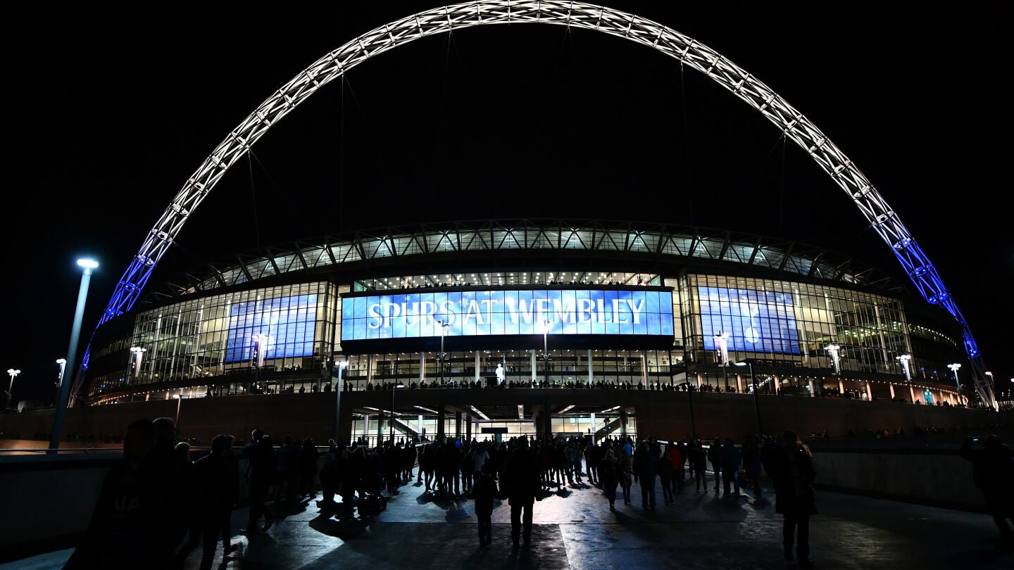 Exteriores del estadio de Wembley antes de un partido