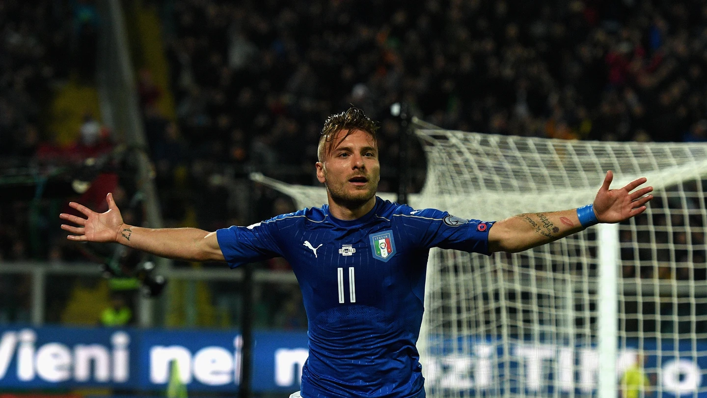 Ciro Immobile celebra un gol con Italia Ciro Immobile celebra un gol con Italia