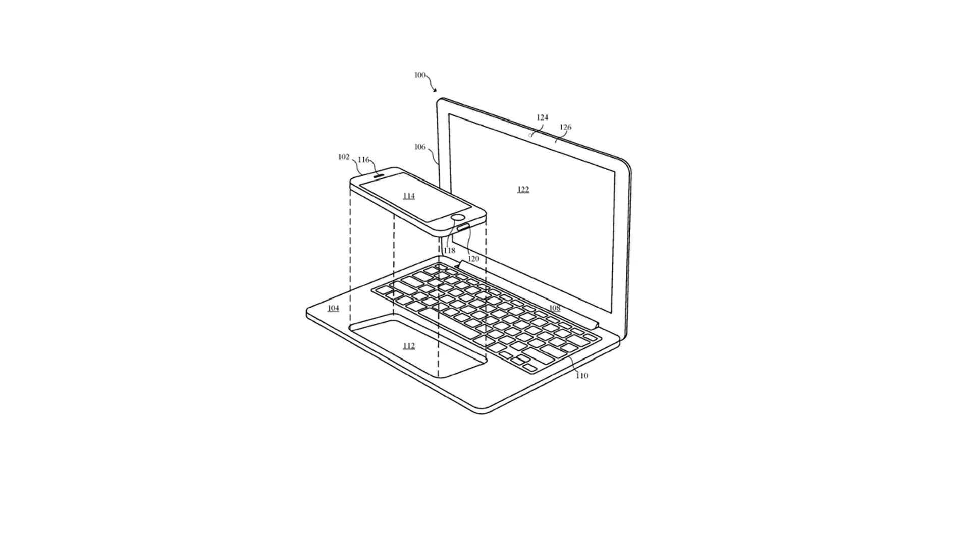 Apple patenta un iPhone que se acopla al Mac
