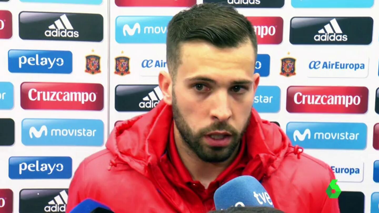 Frame 0.0 de: 'Palito' de Jordi Alba a Luis Enrique: "Noto el apoyo de Lopetegui, se agradece que te vayan de cara". 