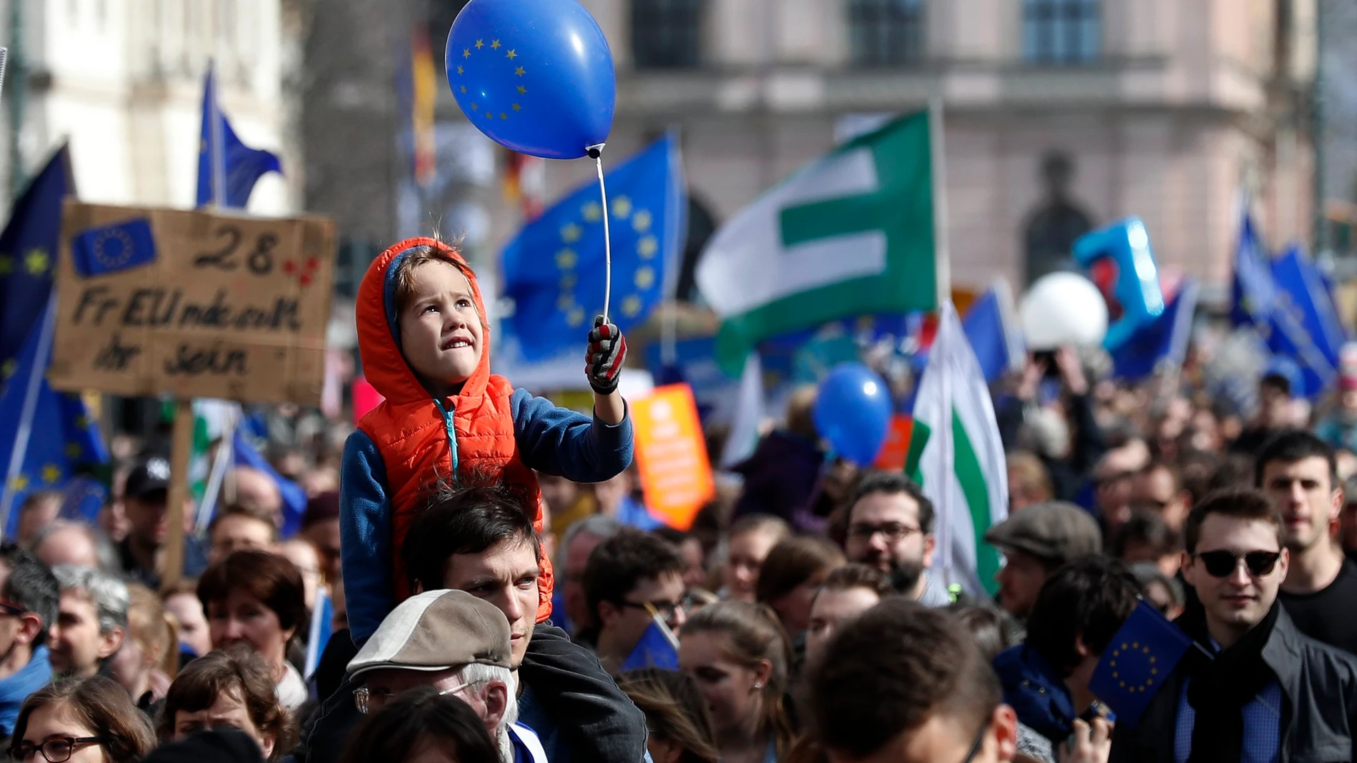 Manifestaciones multitudinarias a favor de la unión en distintas capitales europeas