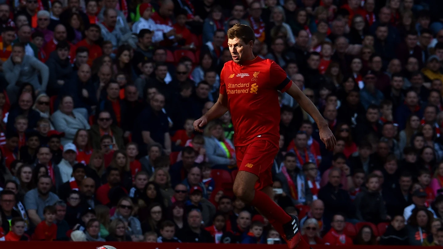 Steven Gerard en su vuelta a Anfield Steven Gerard en su vuelta a Anfield