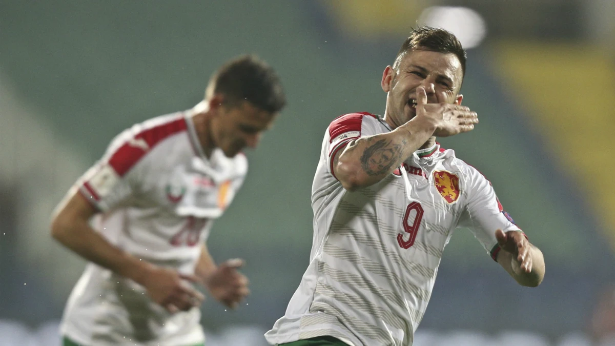 Bulgaria celebra un gol
