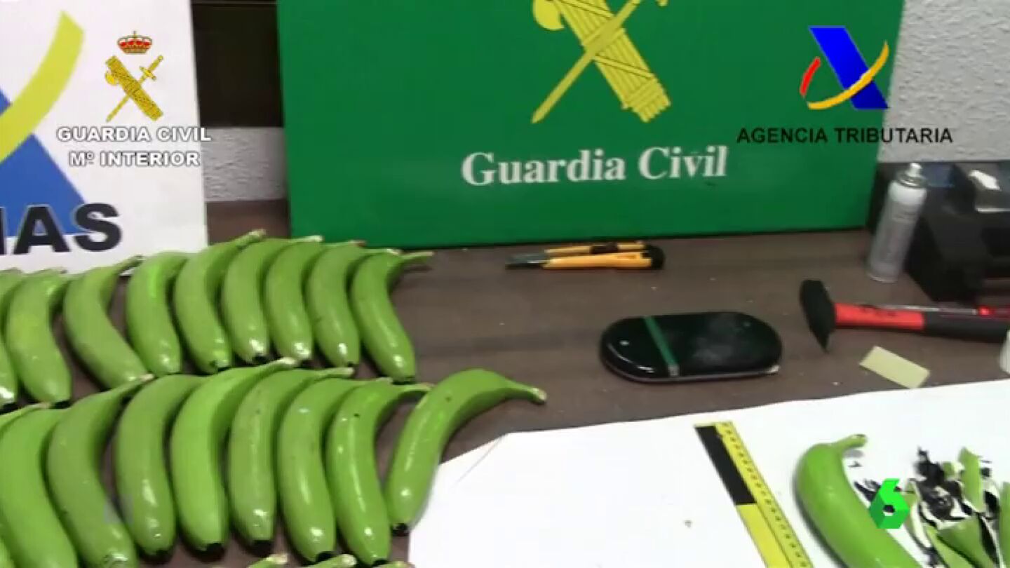 Desarticulada una red que introduc&iacute;a coca&iacute;na en Espa&ntilde;a oculta dentro de bananas.