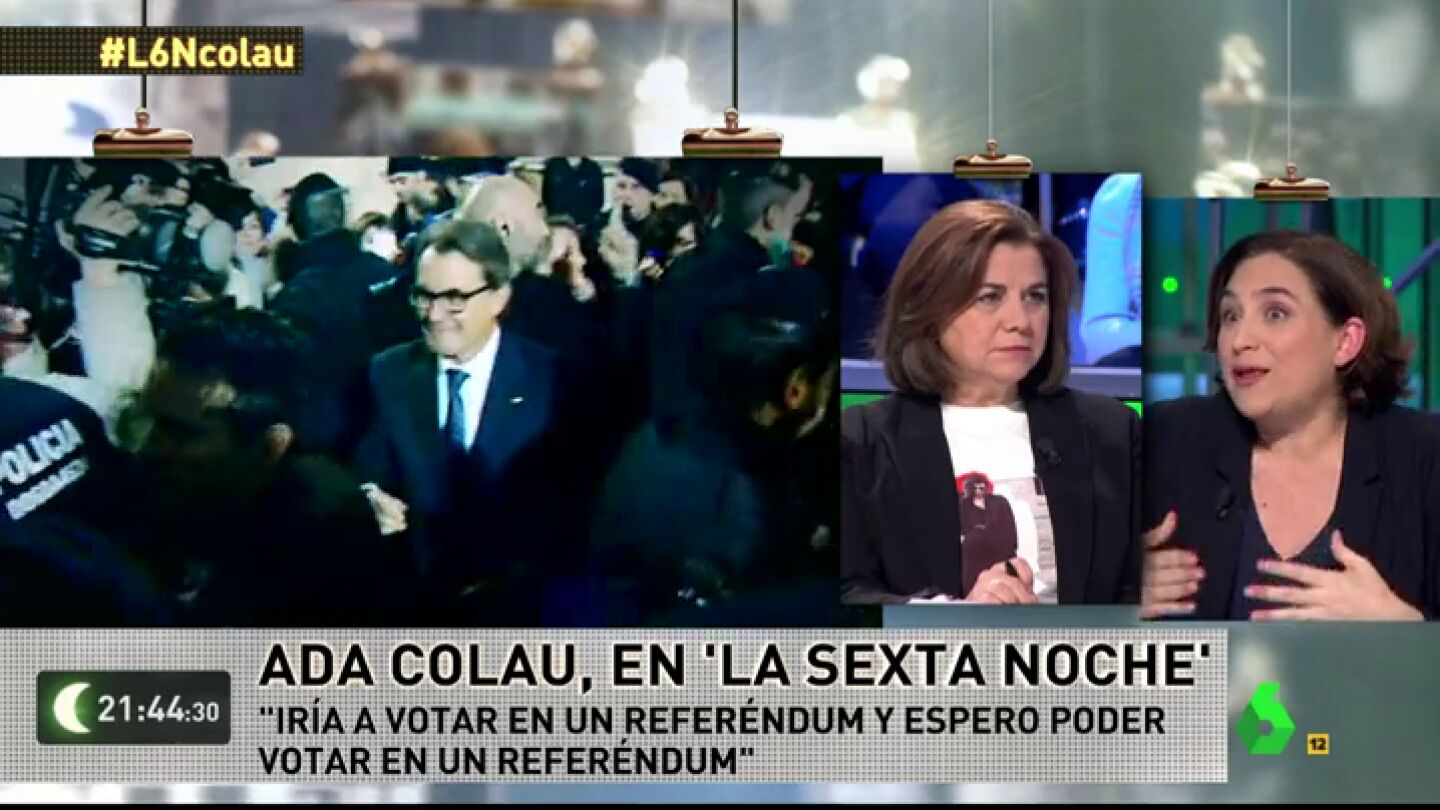  Ada Colau: "Siempre apoyaremos el refer&eacute;ndum; en una democracia lo mejor es hablar las cosas"