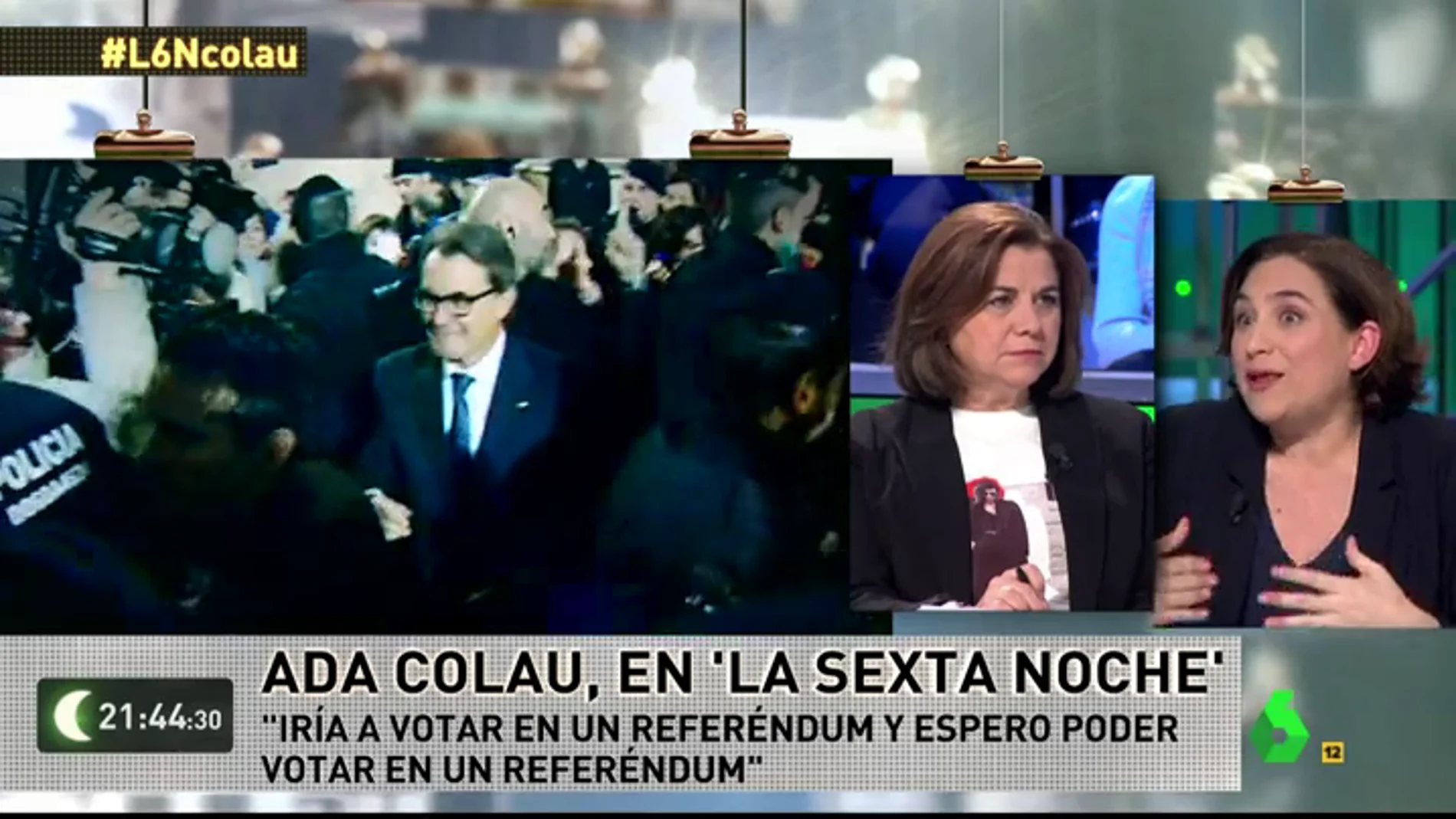 Ada Colau: "Siempre apoyaremos el referéndum; en una democracia lo mejor es hablar las cosas"