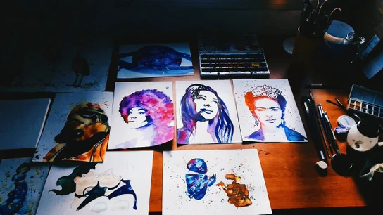 Imagen de algunos de los dibujos de la joven Imagen de algunos de los dibujos de la joven
