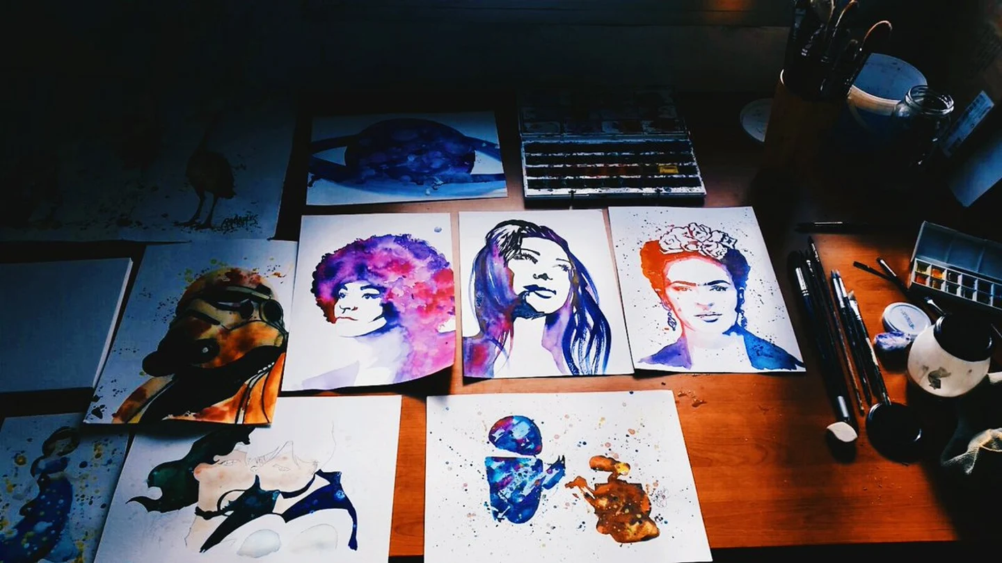 Imagen de algunos de los dibujos de la joven Imagen de algunos de los dibujos de la joven