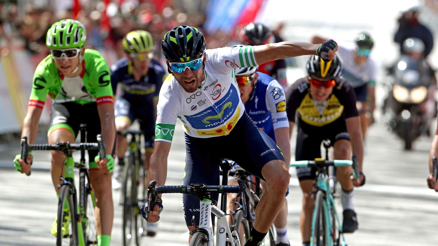 Valverde celebra su victoria en la Volta a Catalunya