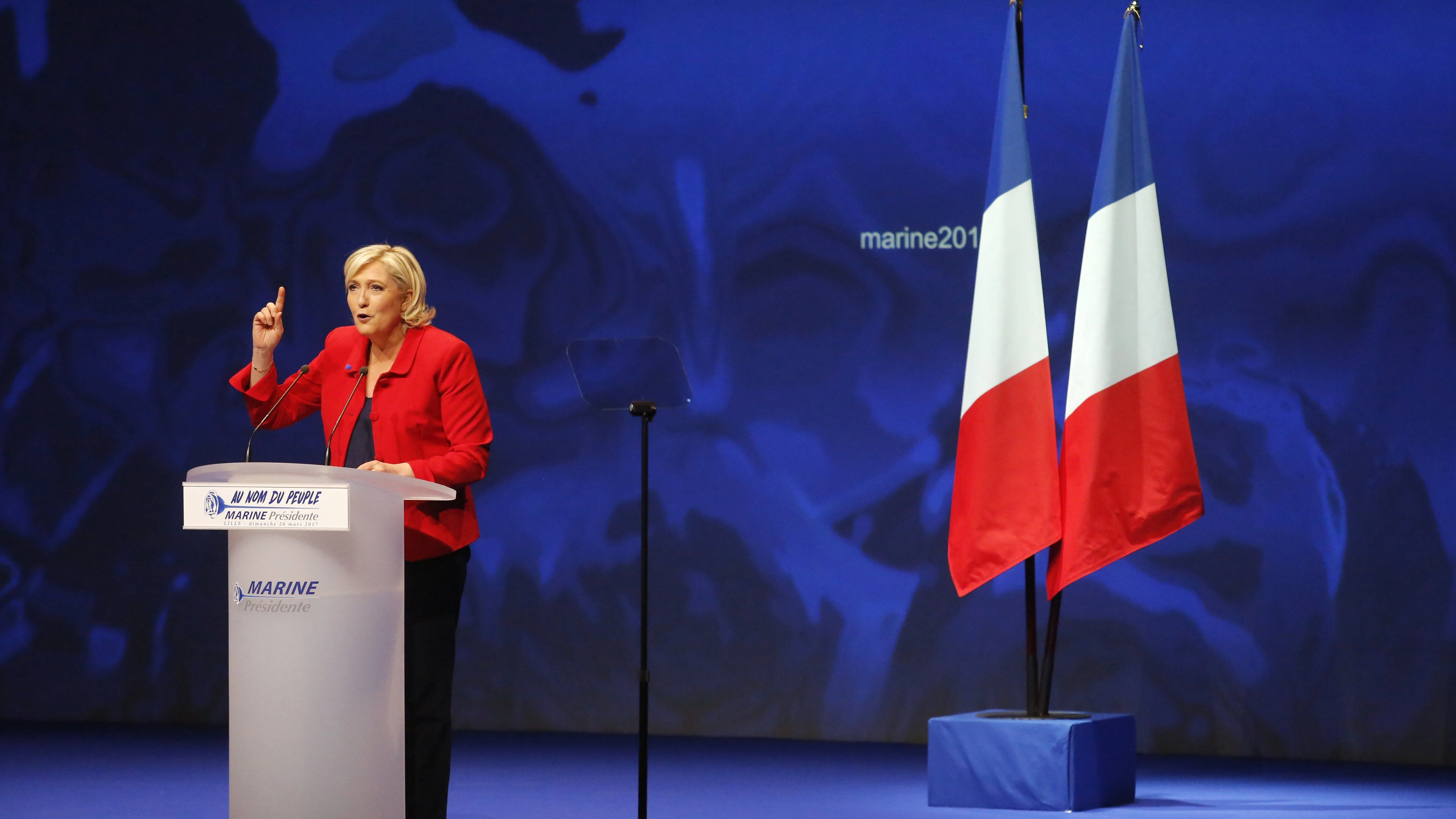 La candidata ultraderechista, Marine Le Pen, en Lille