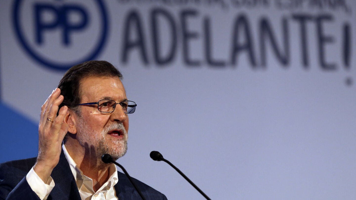 Mariano Rajoy en un acto del PP en Catalu&ntilde;a