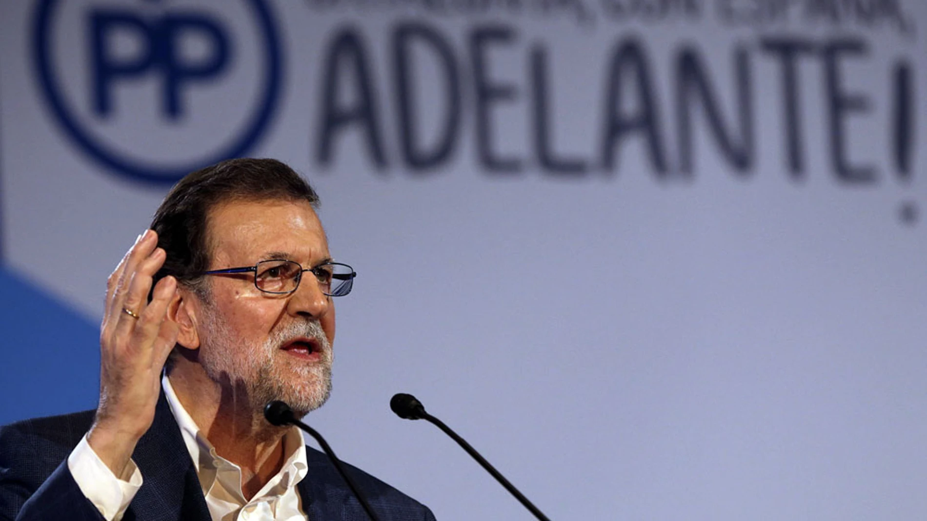 Mariano Rajoy en un acto del PP en Cataluña