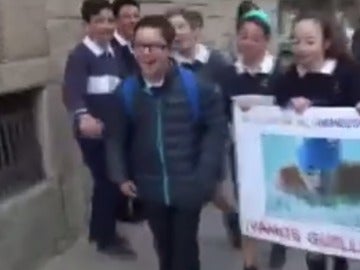 El pequeño Guillermo Gracia, a su llegada al Colegio Santa Cecilia El pequeño Guillermo Gracia, a su llegada al Colegio Santa Cecilia