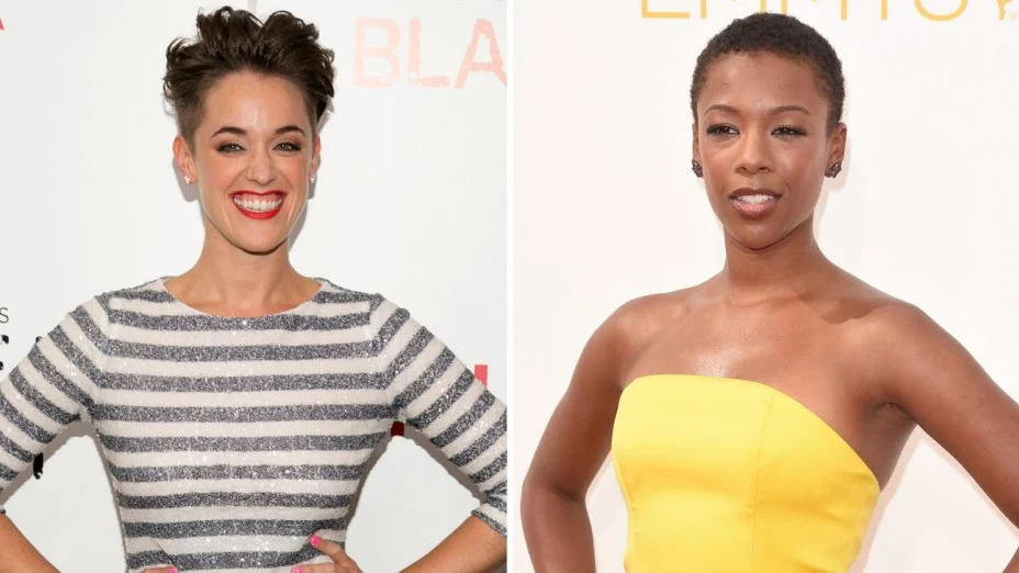 La actriz Samira Wiley y la guionista Lauren Morelli de 'Orange is the new black'