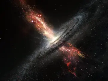 Estrellas que nacen en los vientos de agujeros negros supermasivos Estrellas que nacen en los vientos de agujeros negros supermasivos