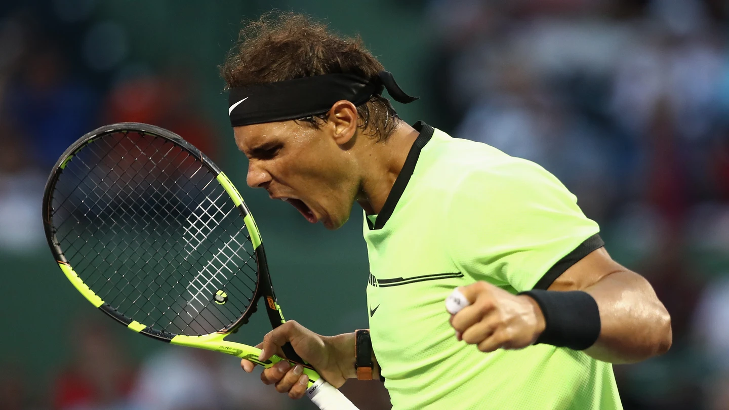Rafa Nadal celebra su triunfo en Miami Rafa Nadal celebra su triunfo en Miami