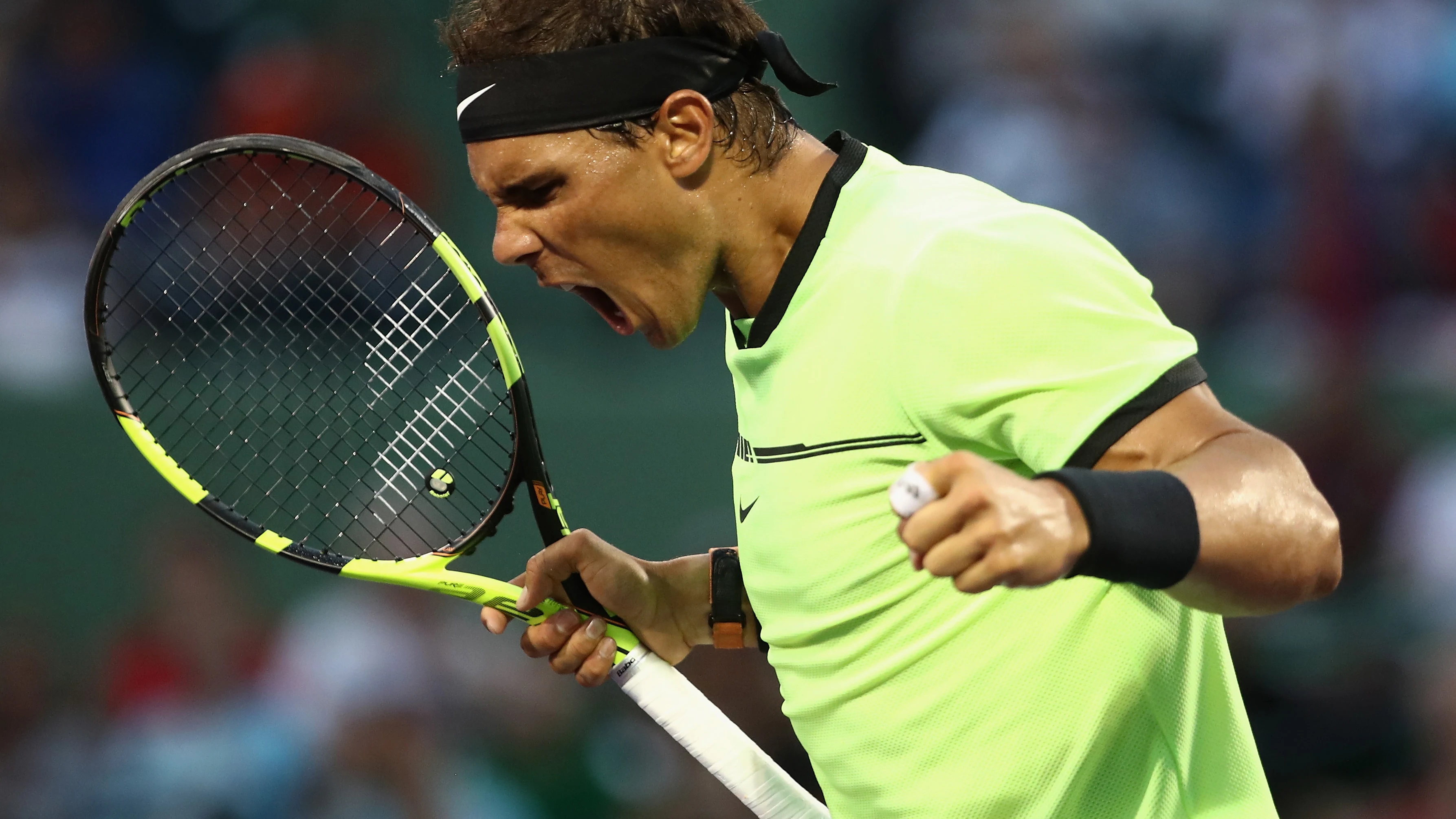 Rafa Nadal celebra su triunfo en Miami