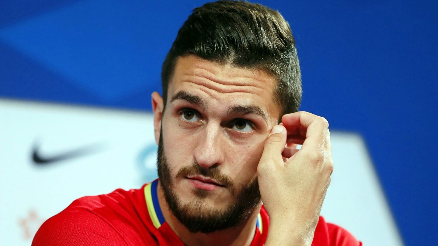 Koke en rueda de prensa