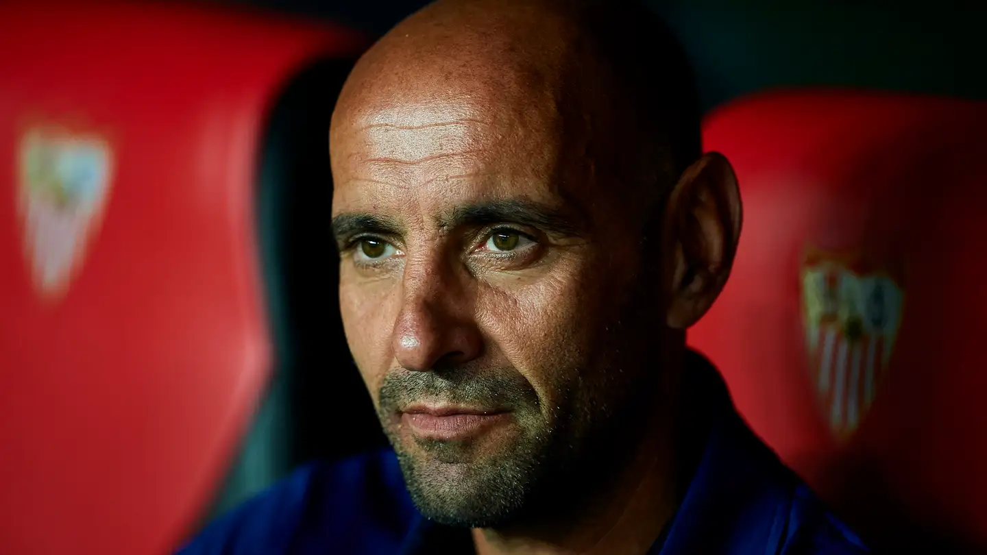 Monchi en el banquillo del Sevilla Monchi en el banquillo del Sevilla