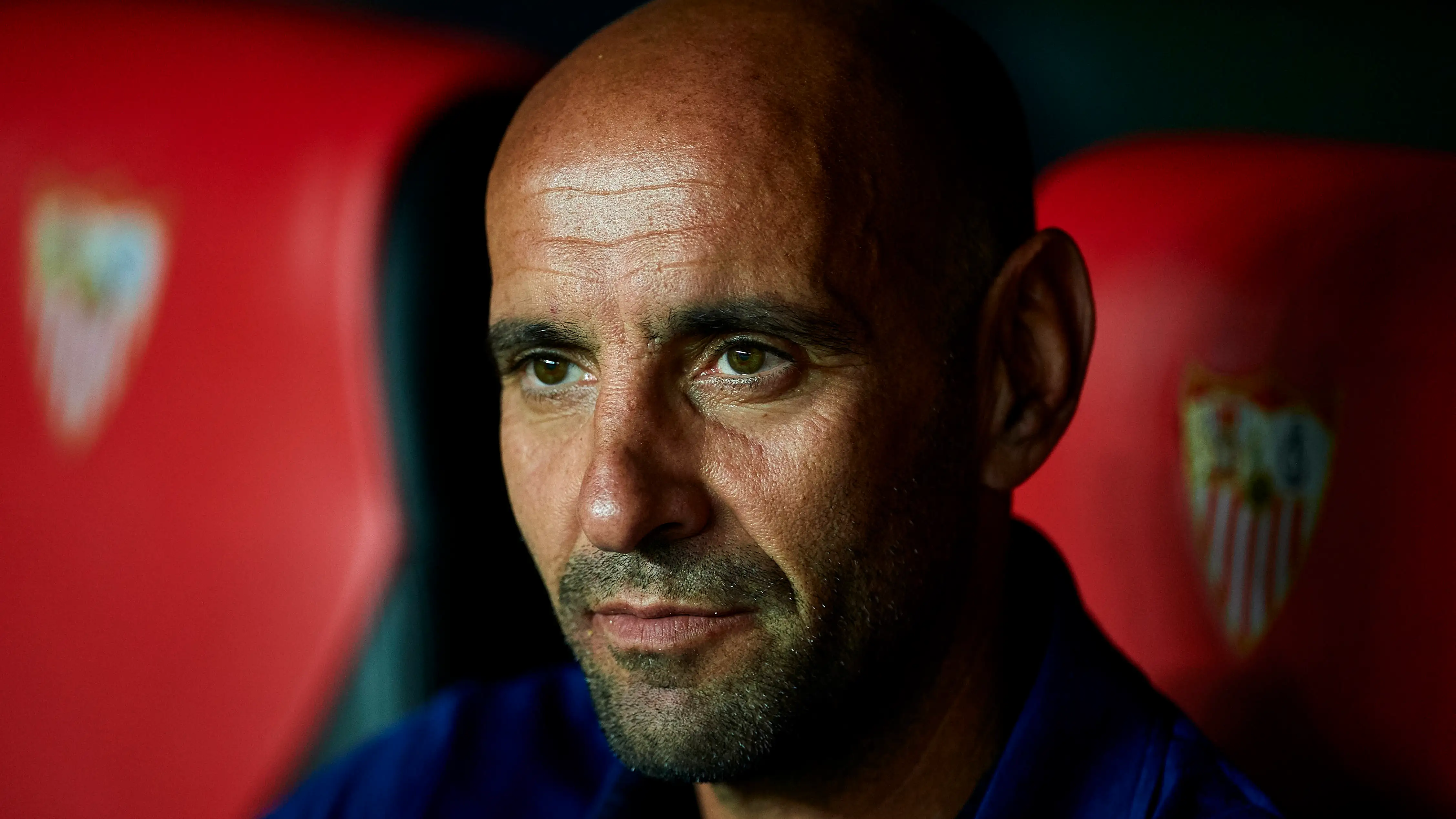 Monchi en el banquillo del Sevilla Monchi en el banquillo del Sevilla