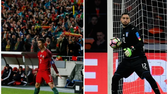 Cristiano Ronaldo y Donnarumma con sus selecciones Cristiano Ronaldo y Donnarumma con sus selecciones