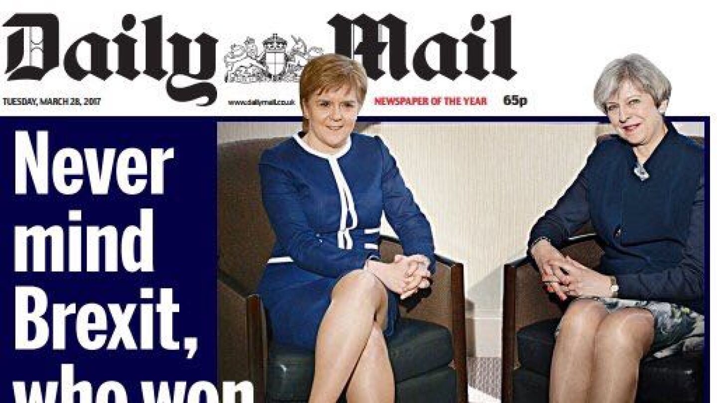 Portada Daily Mail con Nicola Sturgeon y Theresa May