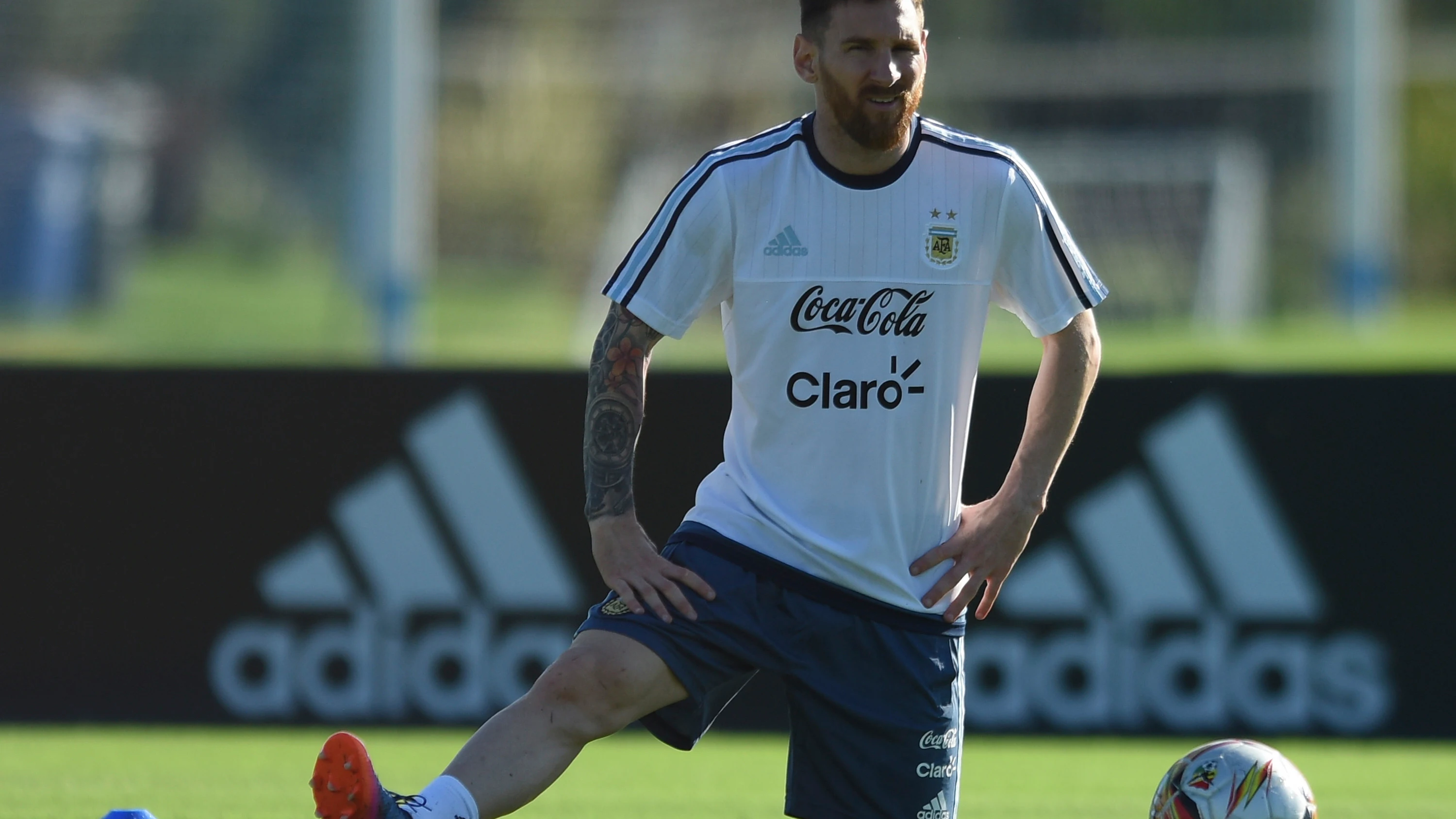 Leo Messi, en un partido con Argentina