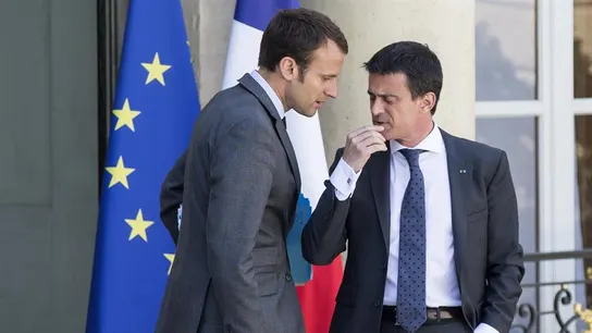 Manuel Valls y Emmanuel Macron Manuel Valls y Emmanuel Macron