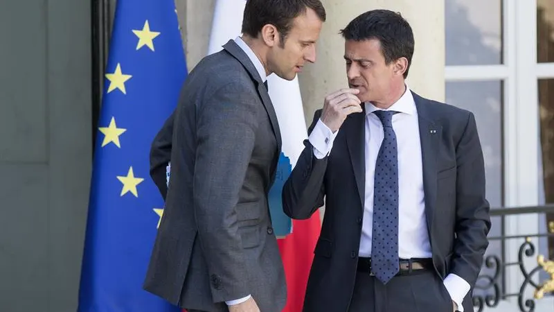 Manuel Valls y Emmanuel Macron