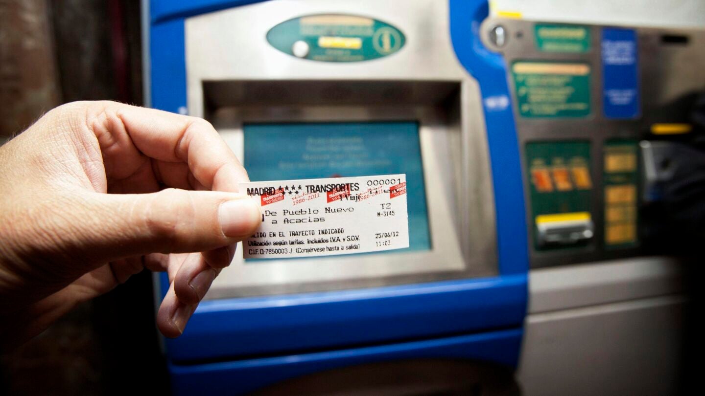 Billete sencillo de Metro de Madrid