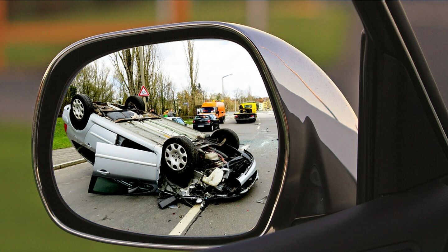 Imagen de un accidente de tr&aacute;fico