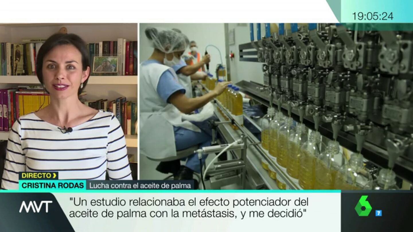 Frame 98.105575 de: Cristina lucha contra el aceite de palma: "Me diagnosticaron c&aacute;ncer y ese aceite potencia la met&aacute;stasis"