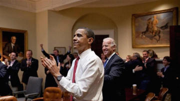 Celebrando la aprobación del ObamaCare