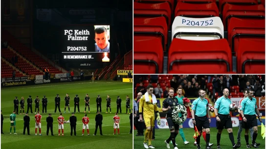 Homenaje a Keith Palmer en el estadio del Charlton Homenaje a Keith Palmer en el estadio del Charlton