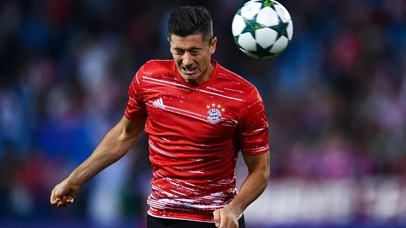 Lewandowski en un entreamiento